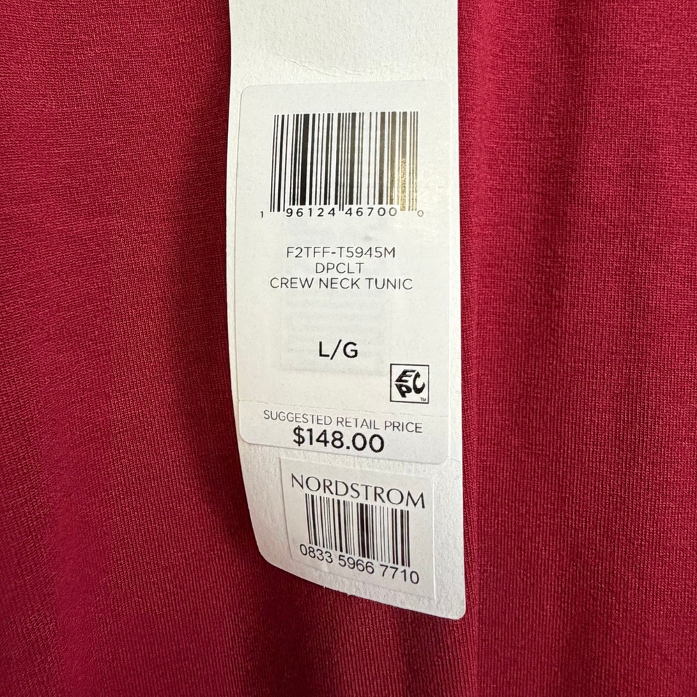 Eileen Fisher Crew Neck Tunic Womens Large Red - Picture 4 of 9